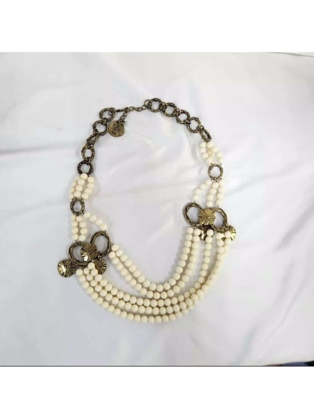 Luxe Rachel Zoe Multi Strand Bead and Charm Necklace NWOT - Picture 6 of 7